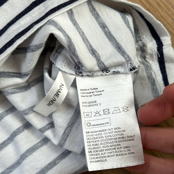 H&M Toddlers Mickey LS Striped Tee - Picture 4 of 5